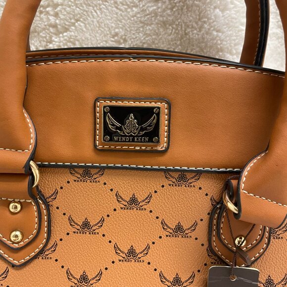 Wendy Keen Beautiful Camel Colored Everyday Stachel w/Shoulder Strap - Picture 6 of 11